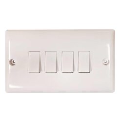 Convex Slim 4-Gang Switch in White