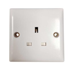Convex Slim Single Socket in White