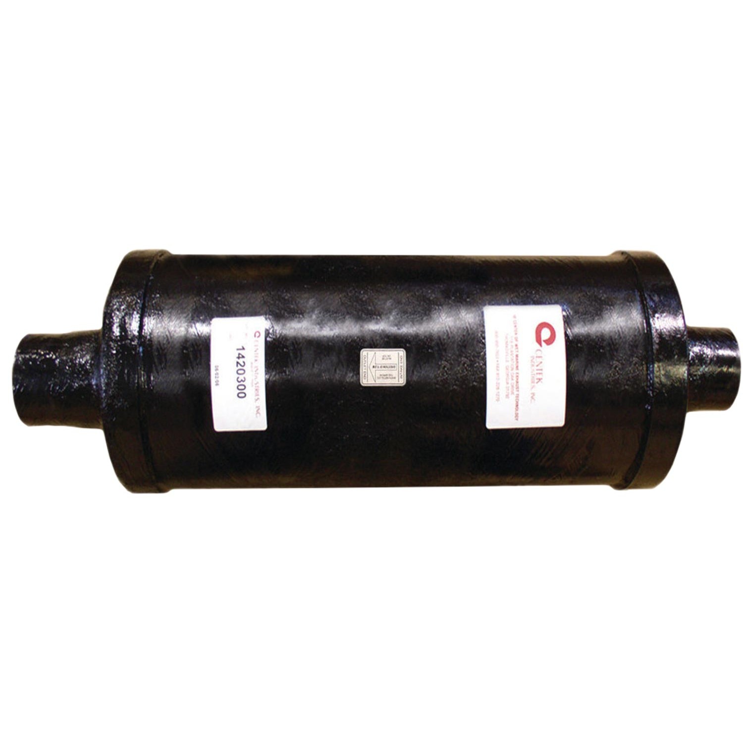 Centek Dual Stage Vernatone Round GRP Exhaust Muffler (127mm Hose) 1 Centek Dual Stage Vernatone Round GRP Exhaust Muffler