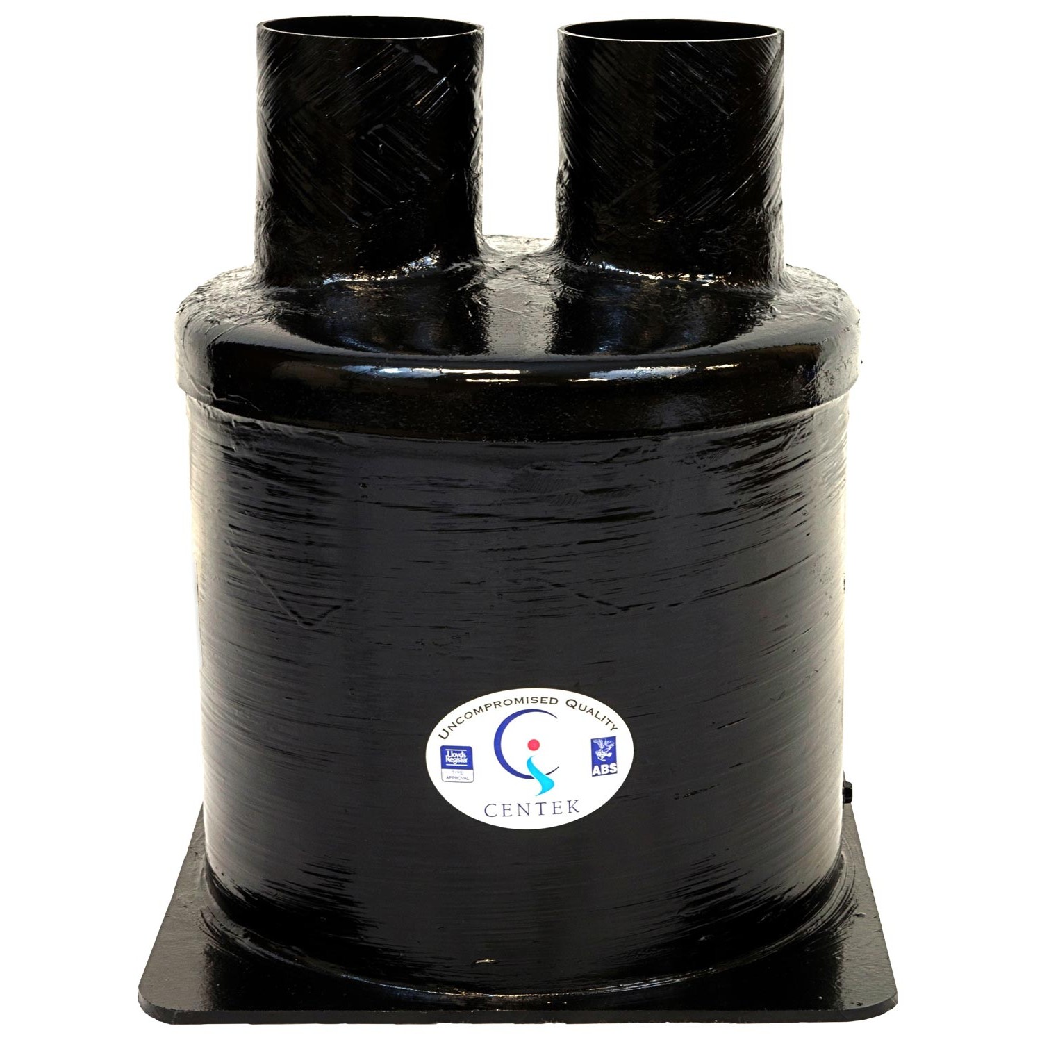Centek Low Capacity GRP Exhaust Waterlock (Top In - Top Out / 60mm) 1 Centek Low Capacity GRP Exhaust Waterlock