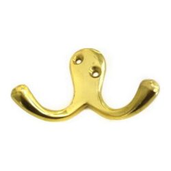 AG Double Robe Hook in Brass