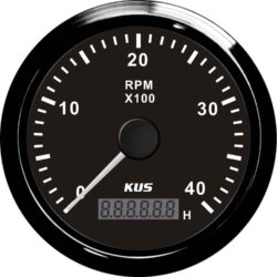 KUS Tachometer Gauge with Hourmeter