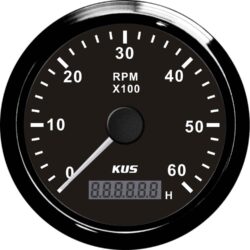 KUS Tachometer Gauge with Hourmeter