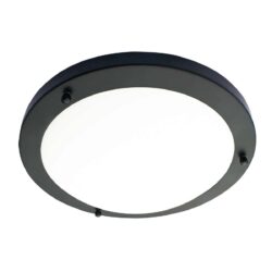 Delphi LED Flush Ceiling Light 310mm Satin Black