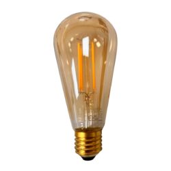 Vintage LED Lamp ST64 with Amber Bulb