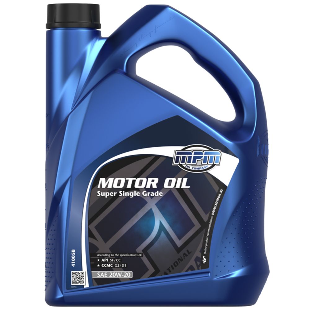 MPM Motor Oil SAE 20W-20 Super Single Grade Oil 5 Litre 1 MPM Motor Oil SAE 20W-20 Super Single Grade Oil 5 Litre