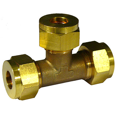 AG Equal Tee Gas Coupling 10mm Compression 1 AG Equal Tee Gas Coupling 10mm Compression