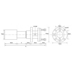 AG 1-1/2" x 7" Weld In Bronze Stern Tube Assembly