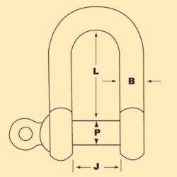 AG Galvanised D Shackle 5mm