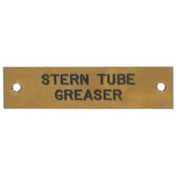AG Stern Tube Greaser Label Brass