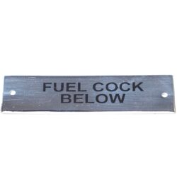 AG SP Fuel Cock Below Label Chrome 75 x 19mm