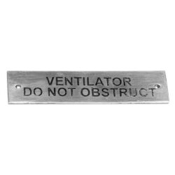 AG SP Ventilator Do Not Obstruct Label