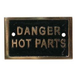 AG Danger Hot Parts Name Plate Brass