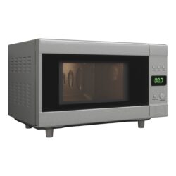 Flatbed Microwave in Silver Without Rotating Plate
