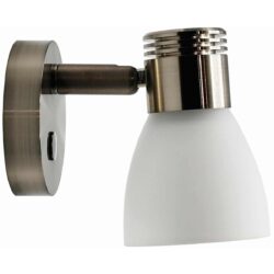 Nickel LED Reading Light with Opal Glass