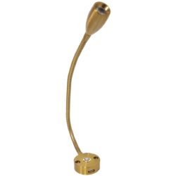 Long Neck Brass LED Reading Light