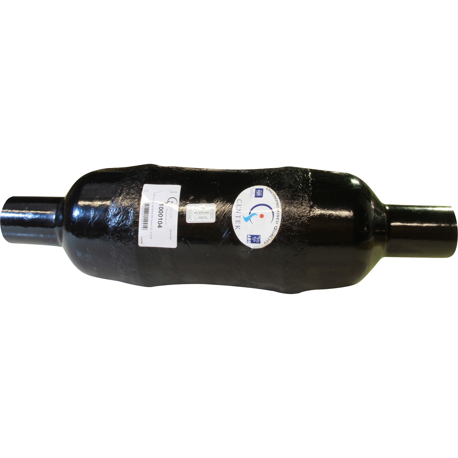 Centek Vernatone Round GRP Exhaust Muffler (76mm Hose) 1 Centek Vernatone Round GRP Exhaust Muffler