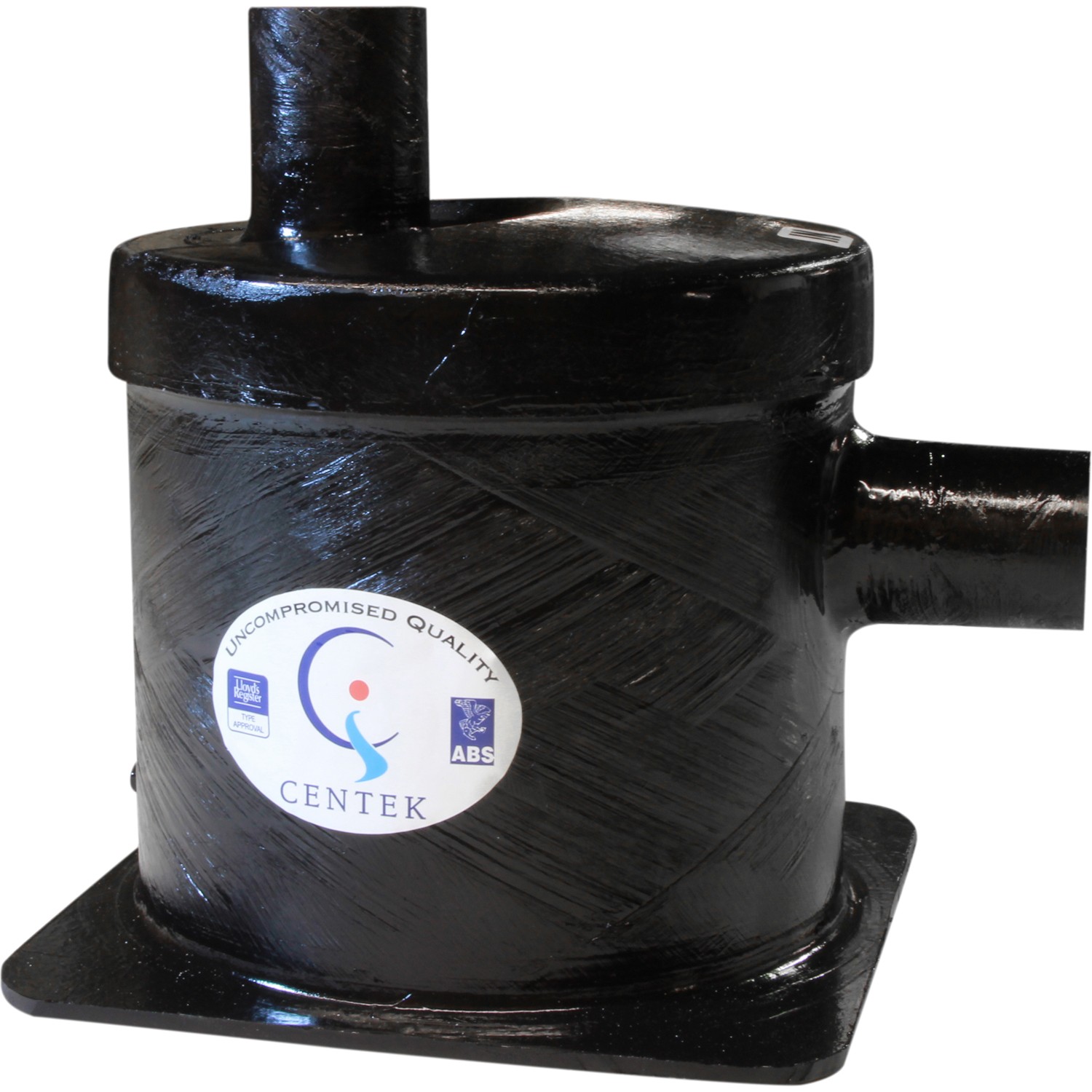 Centek Low Capacity GRP Exhaust Waterlock (Side In - Top Out / 51mm) 1 Centek Low Capacity GRP Exhaust Waterlock