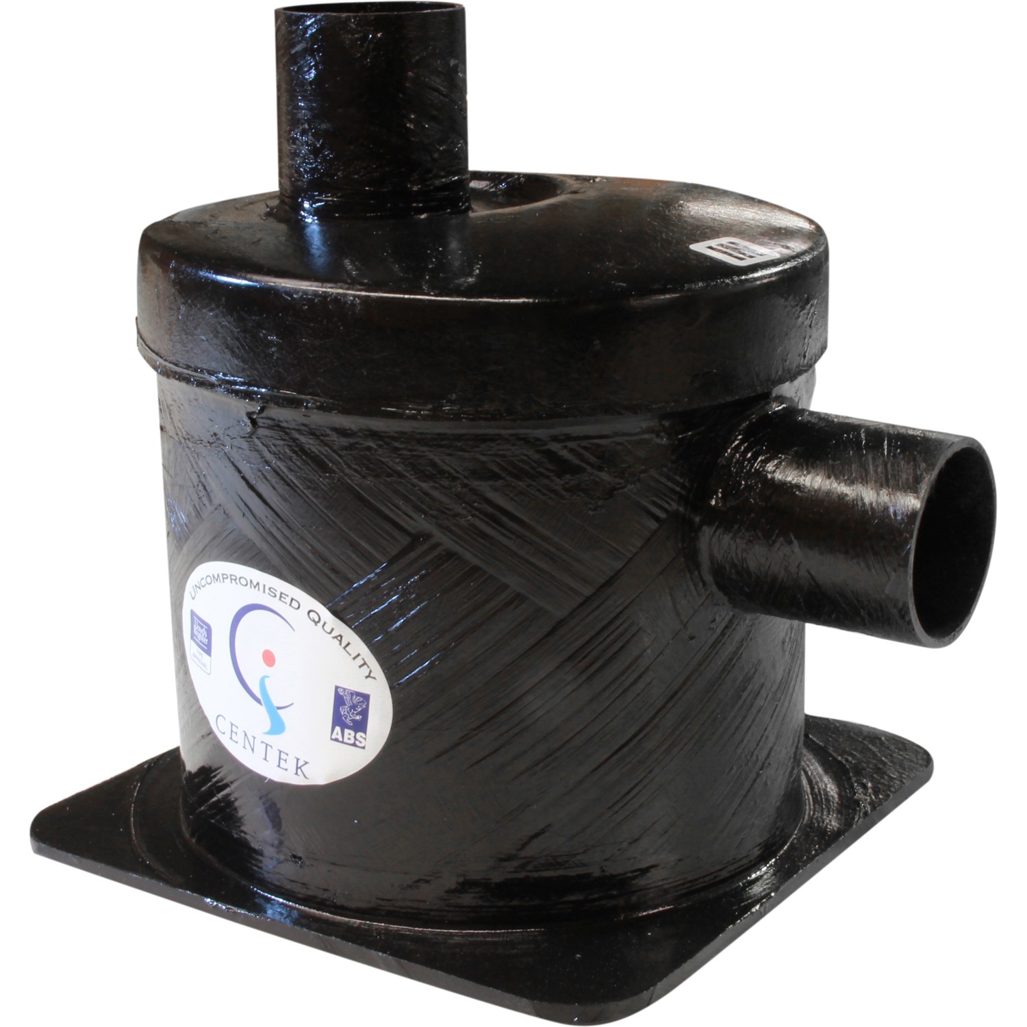 Centek Low Capacity GRP Exhaust Waterlock (Side In - Top Out / 60mm) 1 Centek Low Capacity GRP Exhaust Waterlock