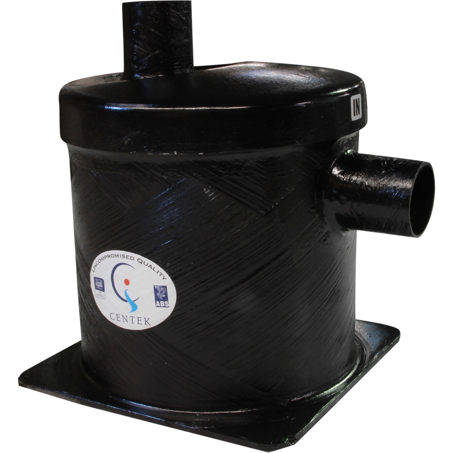 Centek GRP Exhaust Waterlock (Side In - Top Out / 60mm Hose) 1 Centek GRP Exhaust Waterlock