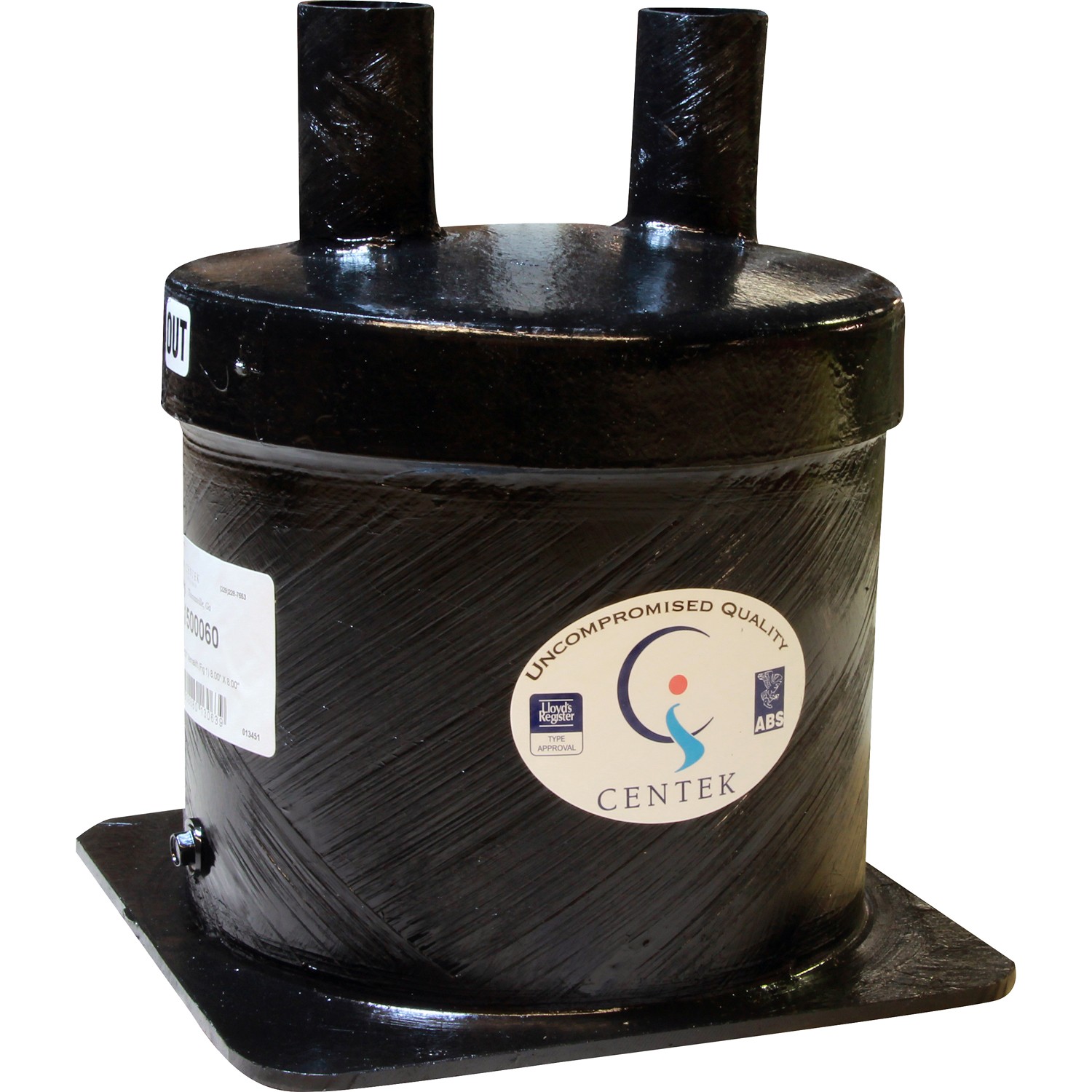 Centek Vernalift GRP Exhaust Waterlock (Top In - Top Out / 38mm Hose) 1 Centek Vernalift GRP Exhaust Waterlock