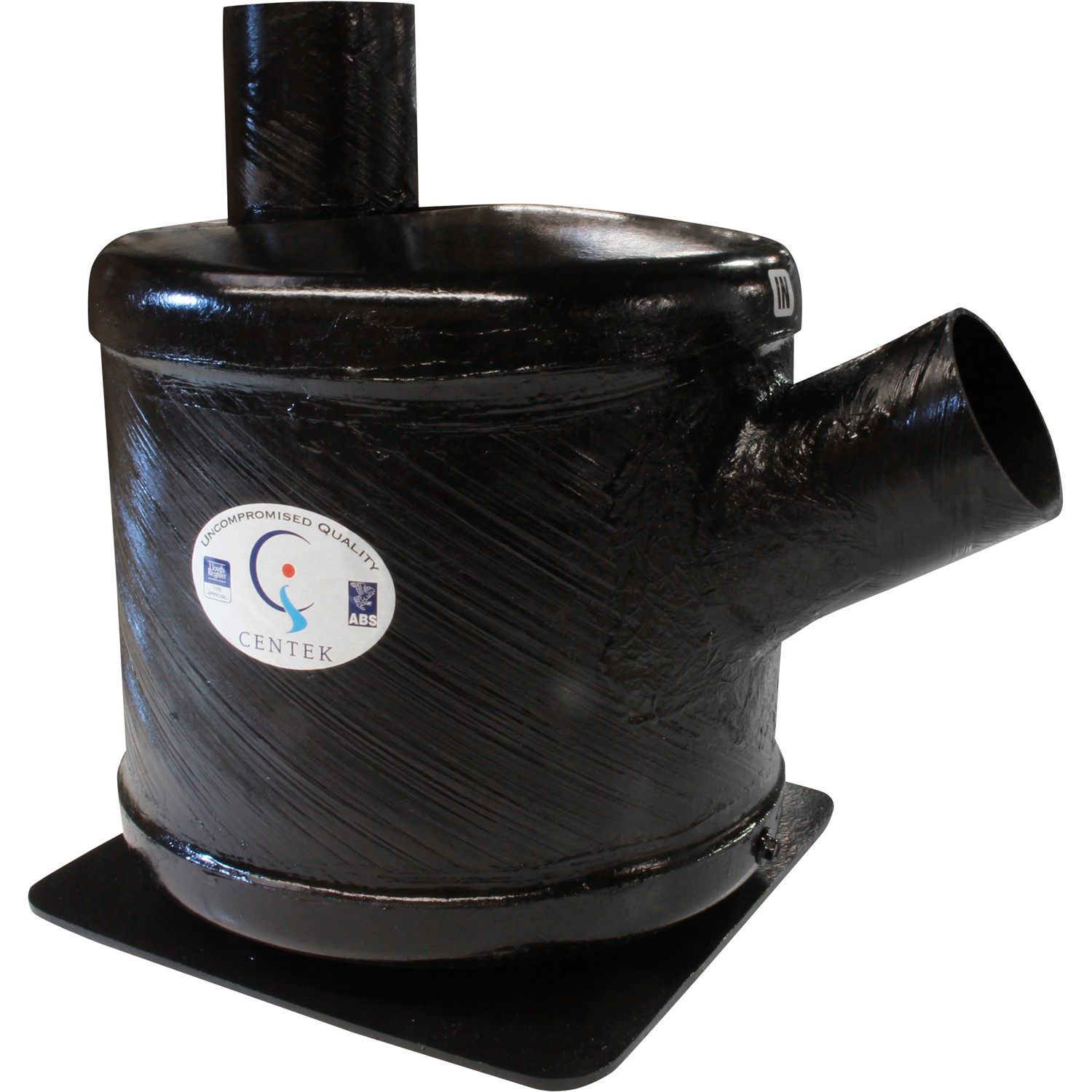 Centek GRP Exhaust Waterlock (Side Angle In - Top Out / 89mm Hose) 1 Centek GRP Exhaust Waterlock