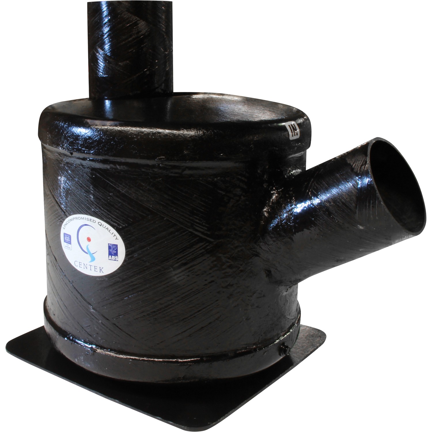 Centek GRP Exhaust Waterlock (Side Angle In - Top Out / 102mm Hose) 1 Centek GRP Exhaust Waterlock