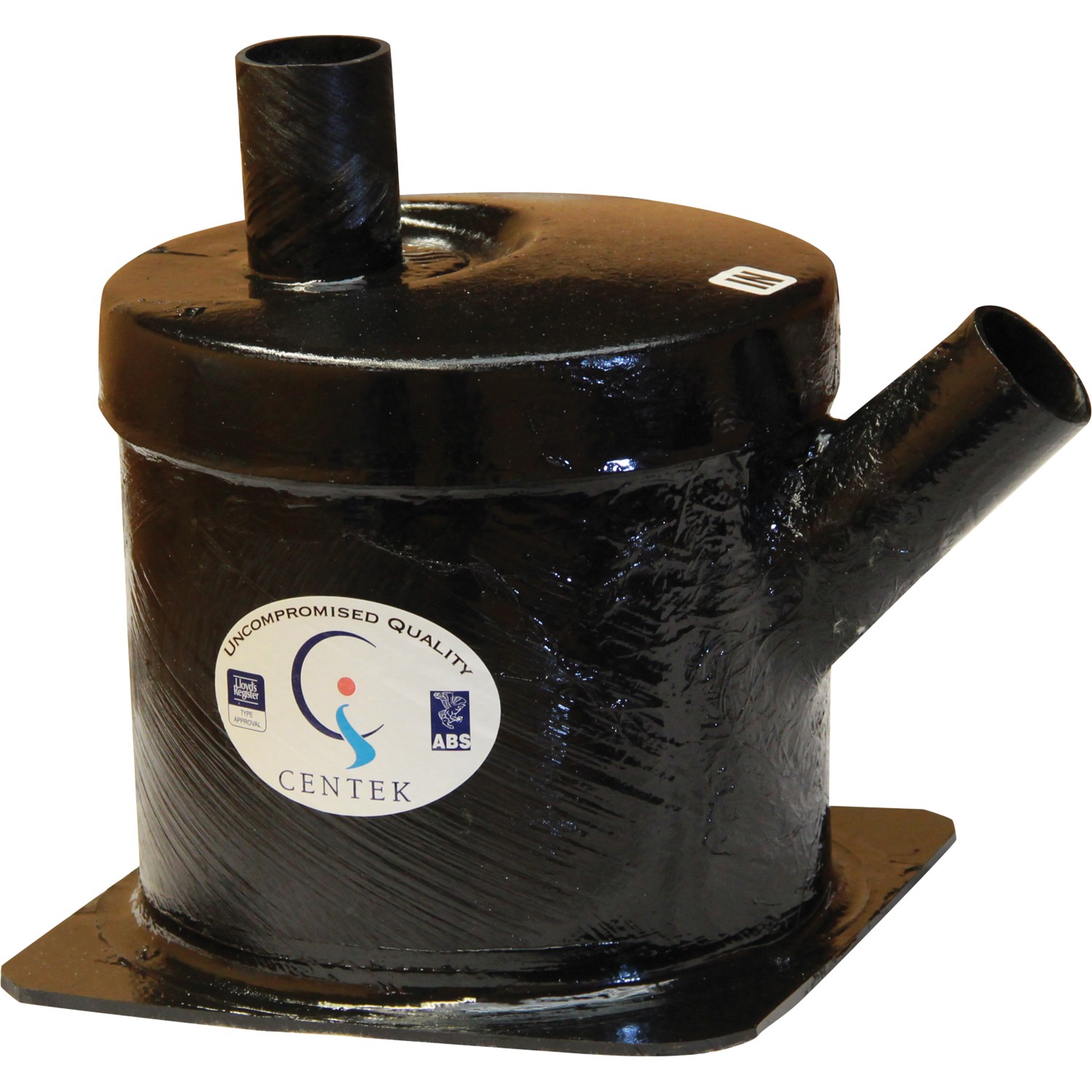 Centek GRP Exhaust Waterlock (Side Angle In - Top Out / 45mm Hose) 1 Centek GRP Exhaust Waterlock