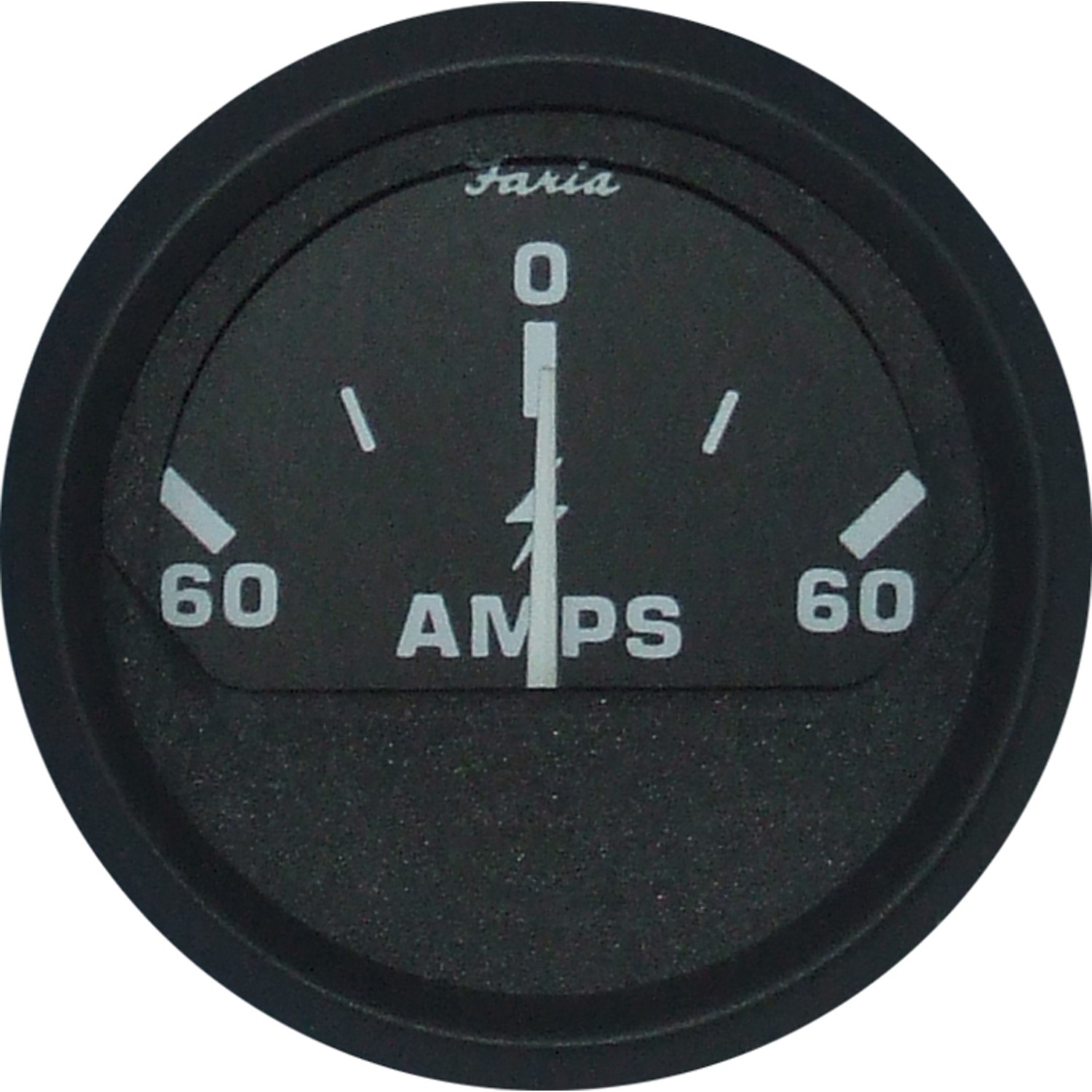 Faria Beede Ammeter Gauge 60-0-60 (Aluminium Bezel / Euro Black) 1 Faria Beede Ammeter Gauge 60-0-60