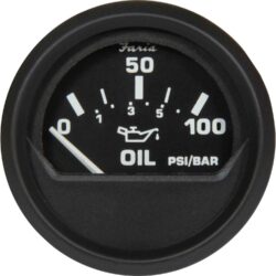 Faria Beede Oil Pressure Gauge 100PSI in Euro Black Style