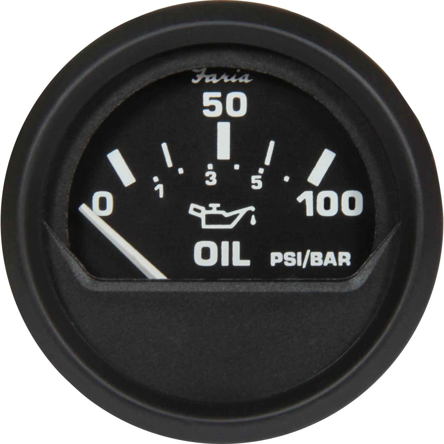 Faria Beede Oil Pressure Gauge 100PSI in Euro Black Style (US Resist) 1 Faria Beede Oil Pressure Gauge 100PSI in Euro Black Style