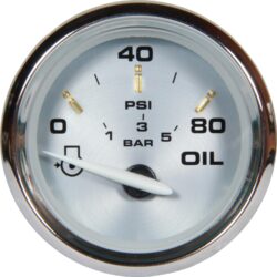 Faria Beede Oil Pressure Gauge 80PSI in Kronos Style