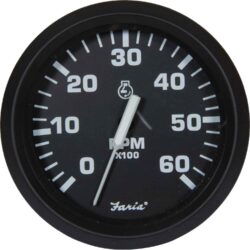 Faria Beede Tachometer in Euro Black Style