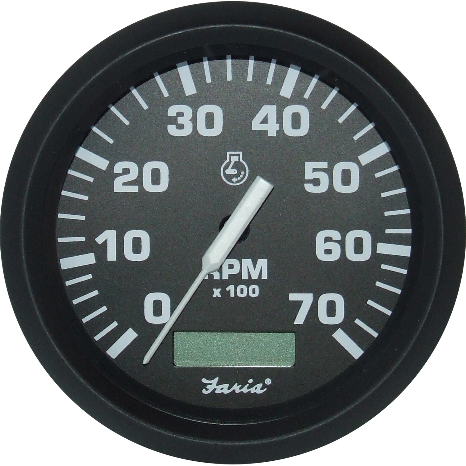 Faria Beede Tacho/Hourmeter in Euro Black (7000RPM / Petrol Outboard) 1 Faria Beede Tacho/Hourmeter in Euro Black