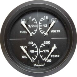 Faria Beede Combination Gauge in Euro Black