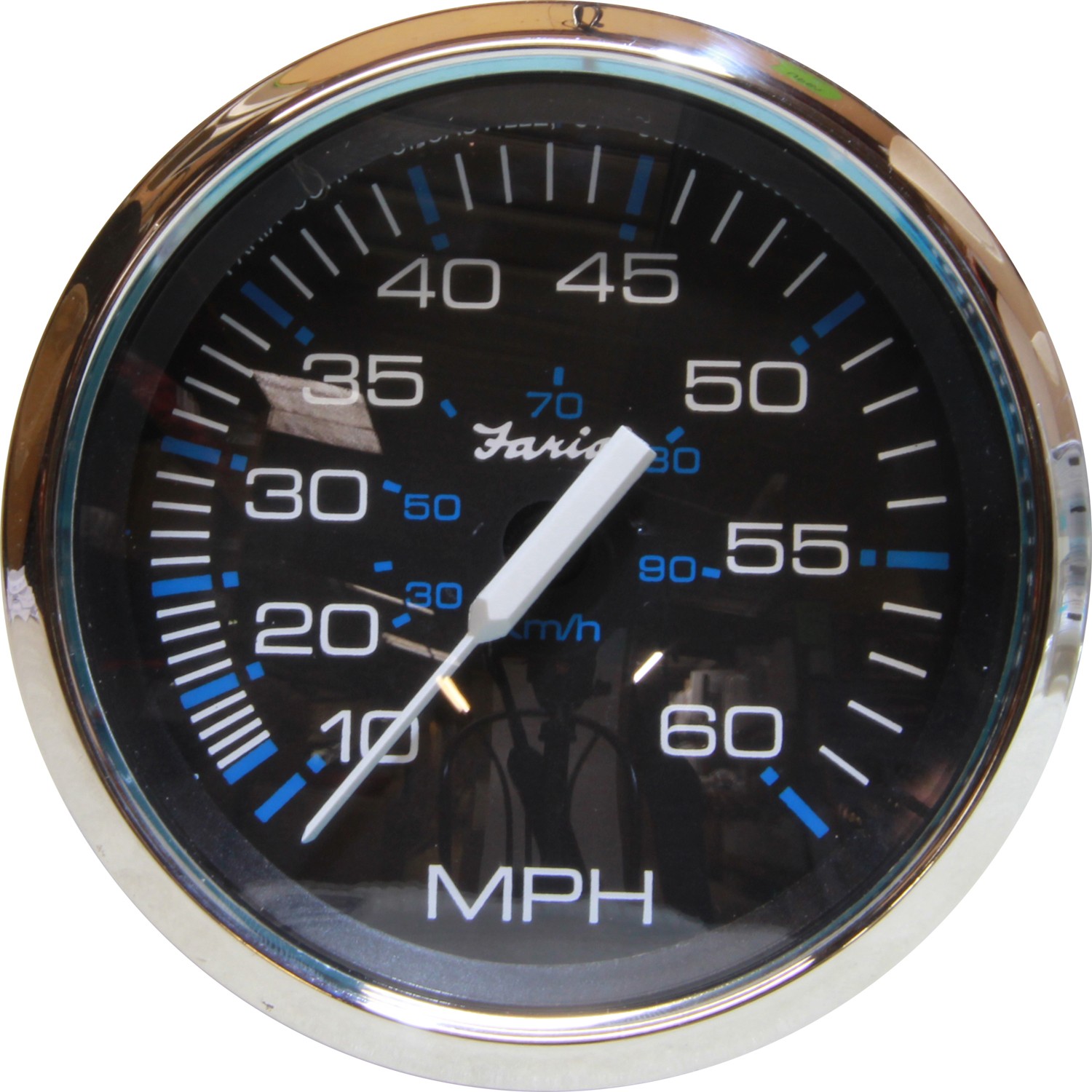 Faria Speedometer in Chesapeake SS Black (Mechanical Pitot / 60MPH) 1 Faria Speedometer in Chesapeake SS Black