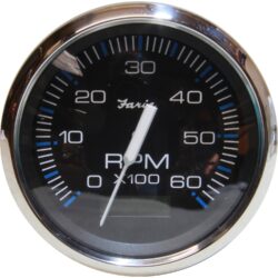 Faria Tacho/Hourmeter in Chesapeake SS Black