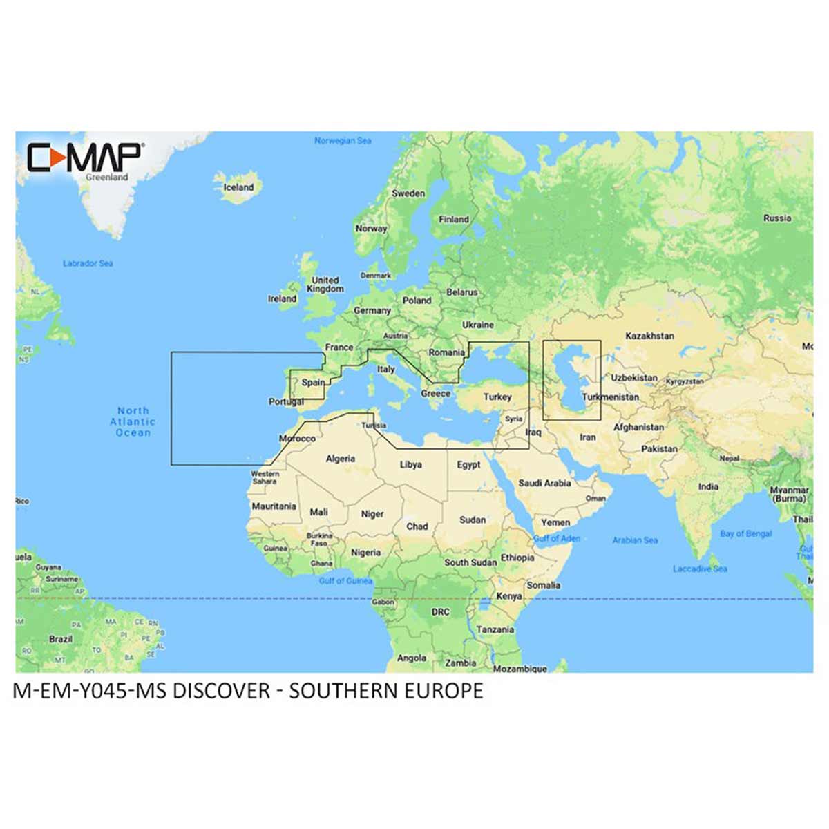 C-Map Discover M-EM-Y045-MS Southern Europe (Large) 1 C-Map Discover M-EM-Y045-MS Southern Europe (Large)