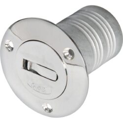 Foresti & Suardi Chromed Brass Fuel Deck Filler (Flip Lid / 38mm Hose)