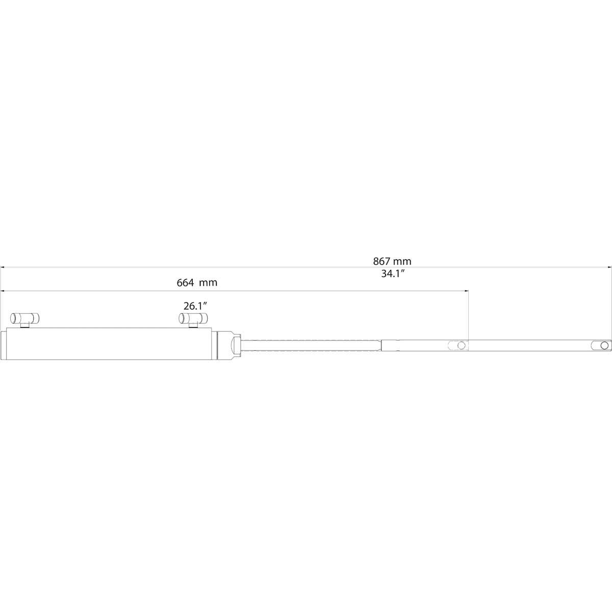 Ultraflex UC132-OBS Outboard Side Mount Hydraulic Cylinder 2 Ultraflex UC132-OBS Outboard Side Mount Hydraulic Cylinder - Image 2