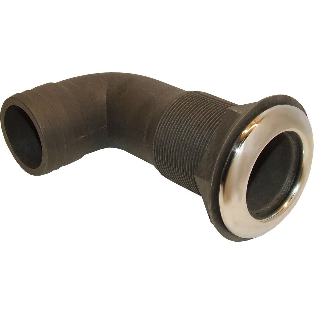 Osculati 90° Skin Fitting with Stainless Steel Cap (51mm Tail) 1 Osculati 90° Skin Fitting with Stainless Steel Cap (51mm Tail)