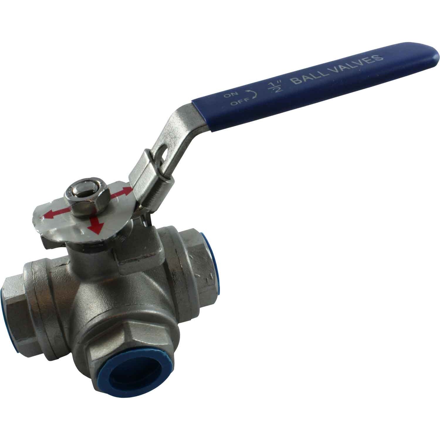 Osculati Stainless Steel T Port Valve (1/2" BSP Female Ports) 1 Osculati Stainless Steel T Port Valve
