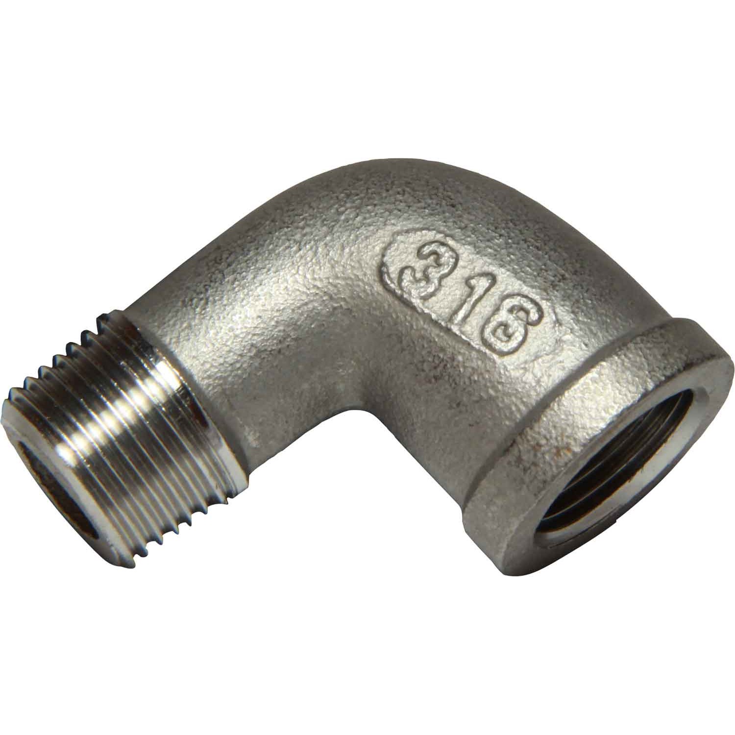 Osculati Stainless Steel 316 90 Degree Elbow (3/8" BSP Male/Female) 1 Osculati Stainless Steel 316 90 Degree Elbow