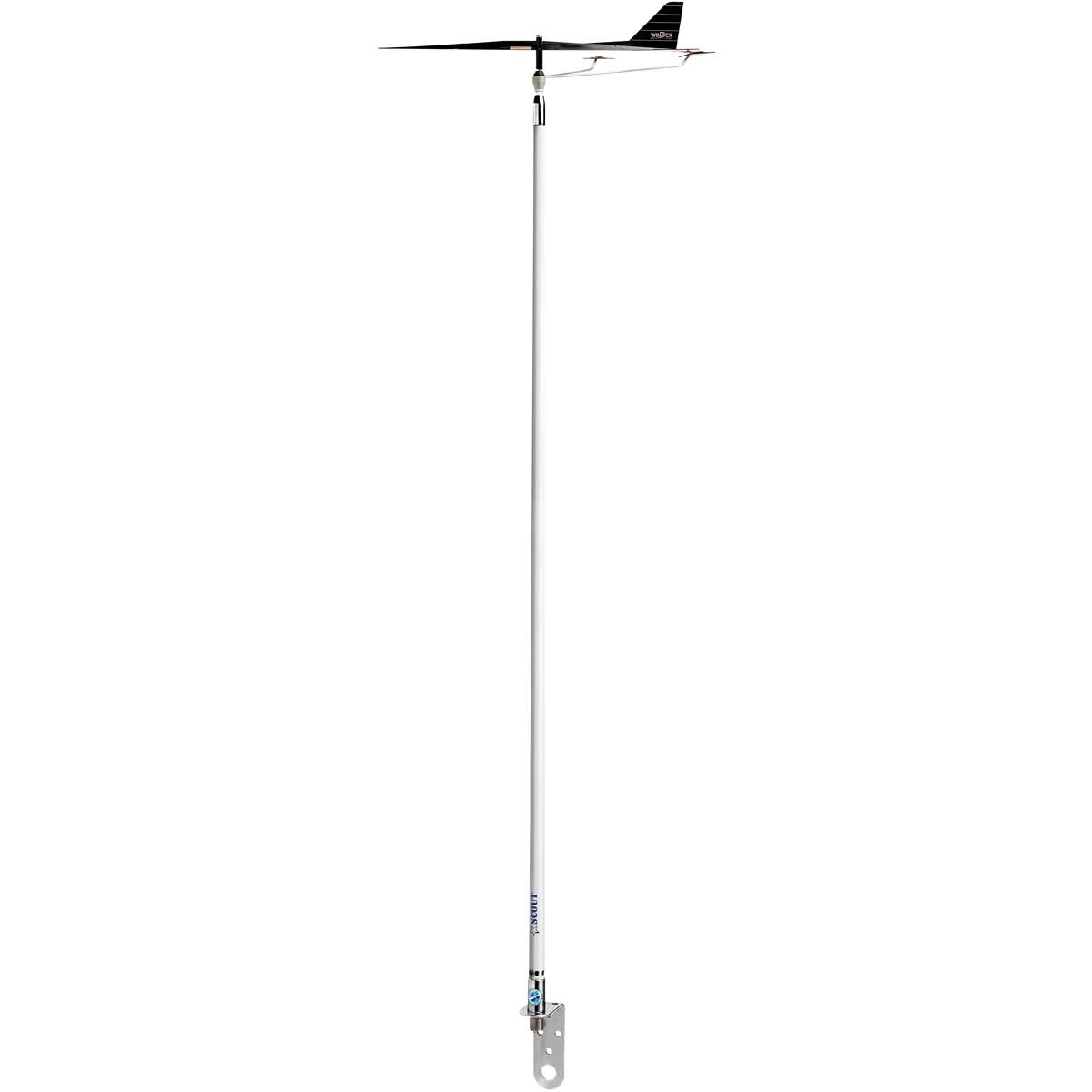 Scout VHF 90 Masthead Fibreglass Antenna 1M with Windex 15 & Bracket 1 Scout VHF 90 Masthead Fibreglass Antenna