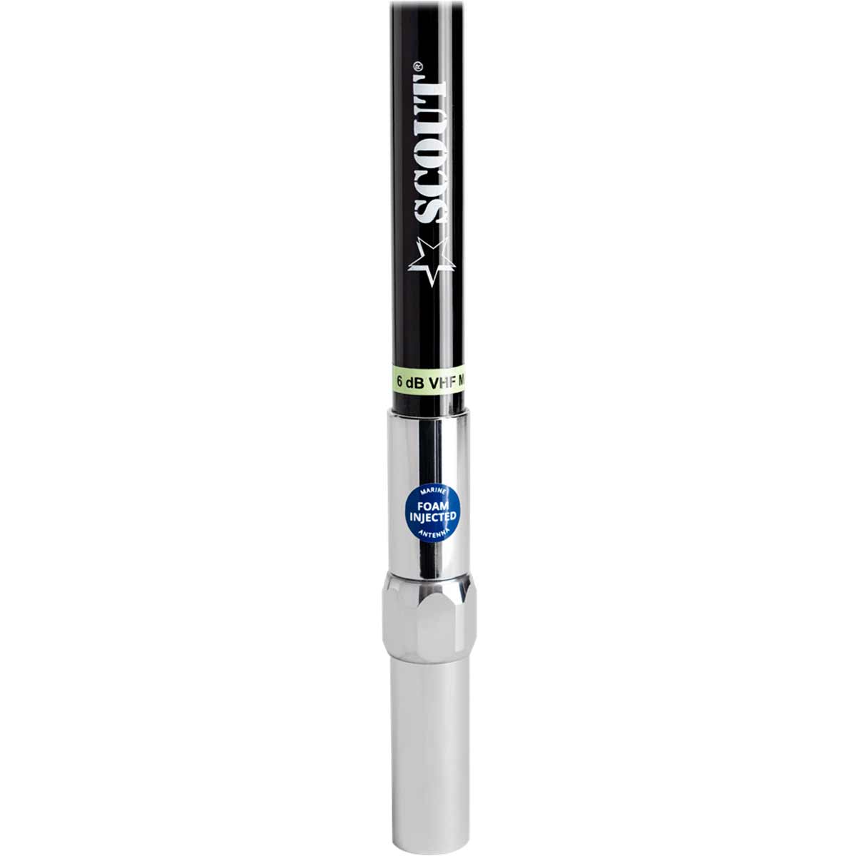 Scout Quick 6 6db VHF Fibreglass Antenna 2.4M with 5M Cable (Black) 1 Scout Quick 6 6db VHF Fibreglass Antenna