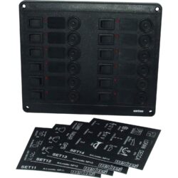 Vetus P12CB24 Horizontal Switch Panel