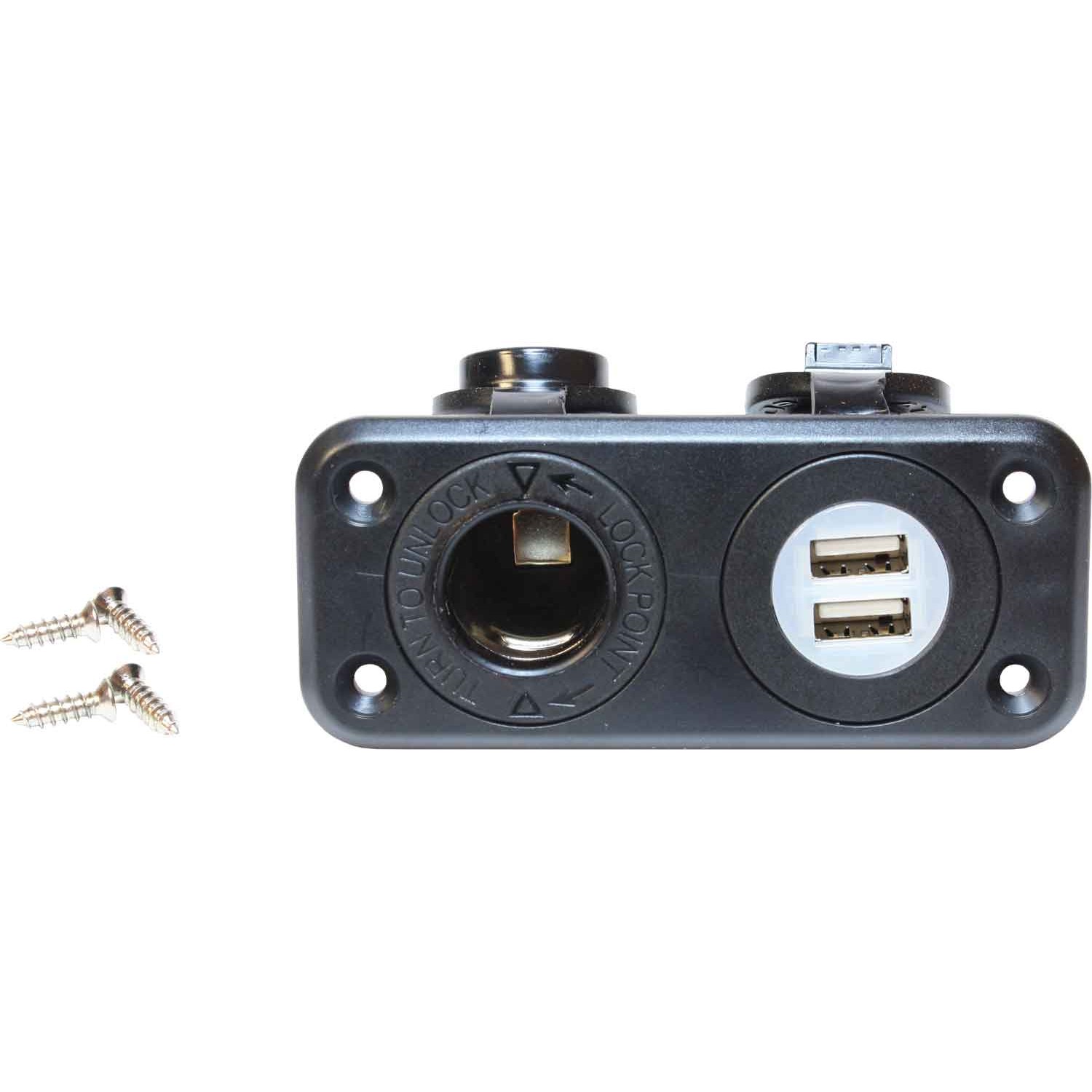 Osculati Double USB and Lighter Plug Cigarette Socket 1 Osculati Double USB and Lighter Plug Cigarette Socket