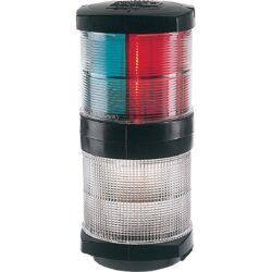 Hella 2984 Tricolour Navigation Light with Anchor (Black / 12V)