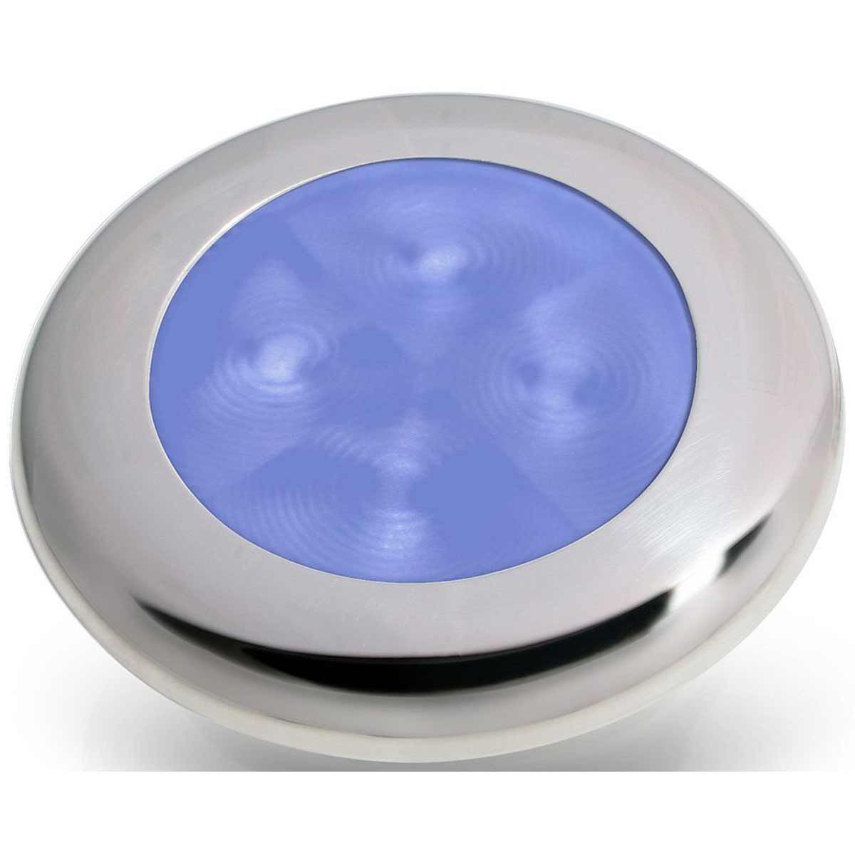 Hella Led Courtesy Light with Stainless Steel Rim (12V / Blue) 1 Hella Led Courtesy Light with Stainless Steel Rim (12V / Blue)