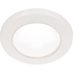 Hella EuroLED 75 Recess Mount Light with White Rim (White / 24V)